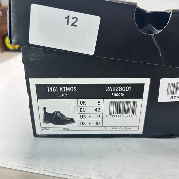 Dr Marten 1461 Atoms Leather Slip Resistant Oxford Shoe Black Men 9 Women 10 NWB - Picture 10 of 10